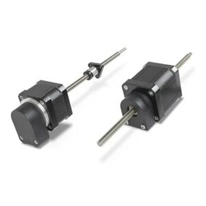 Thomson motorized lead screw assembly combining a stepper motor with a precision lead screw in a compact housing