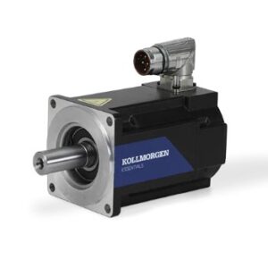 Kollmorgen Essentials™ Servo Motor with compact frame, SFD-M multi-turn absolute feedback, and IEC-standard mounting for industrial automation.