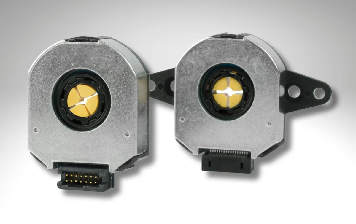 Same Sky Incremental Promotional graphic showcasing the Same Sky AMT modular encoder series, including incremental, absolute, and commutation encoder ranges for industrial motion control applications.